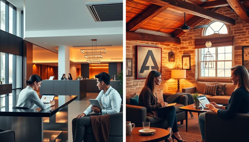 hotel vs Airbnb booking process